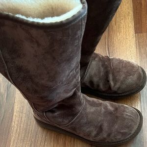 Ugg Vintage Classic Tall Chocolate Brown Zipper Boots size 11